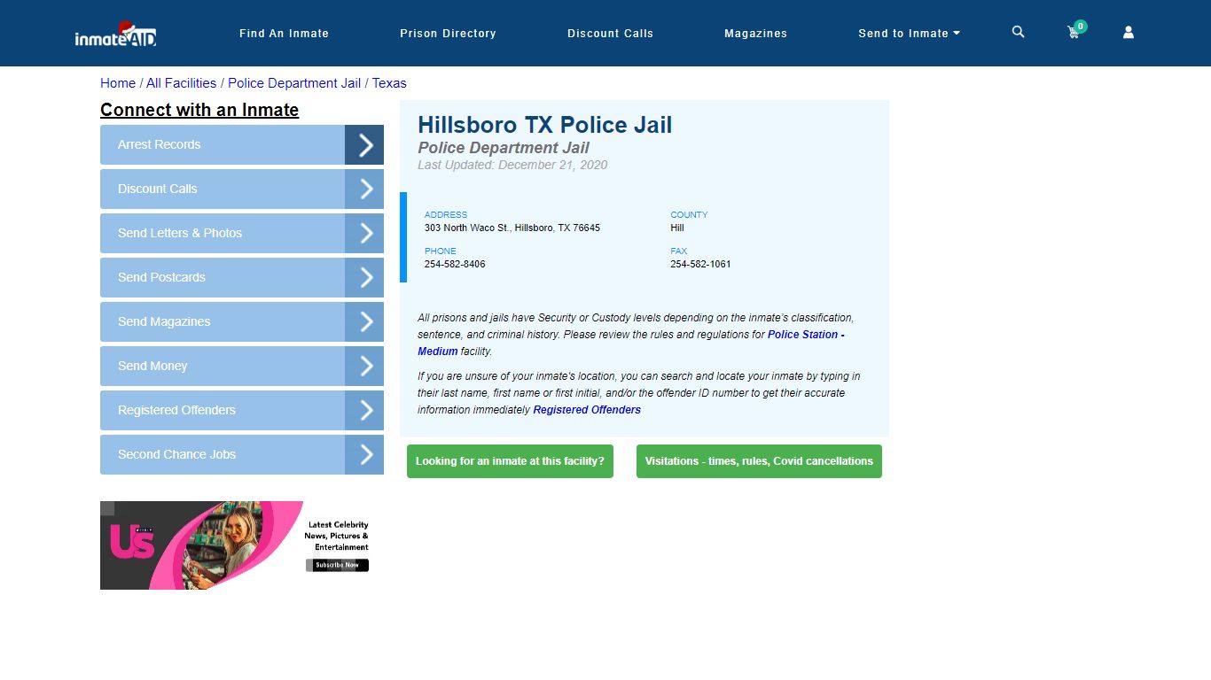 Hillsboro TX Police Jail & Inmate Search - Hillsboro, TX
